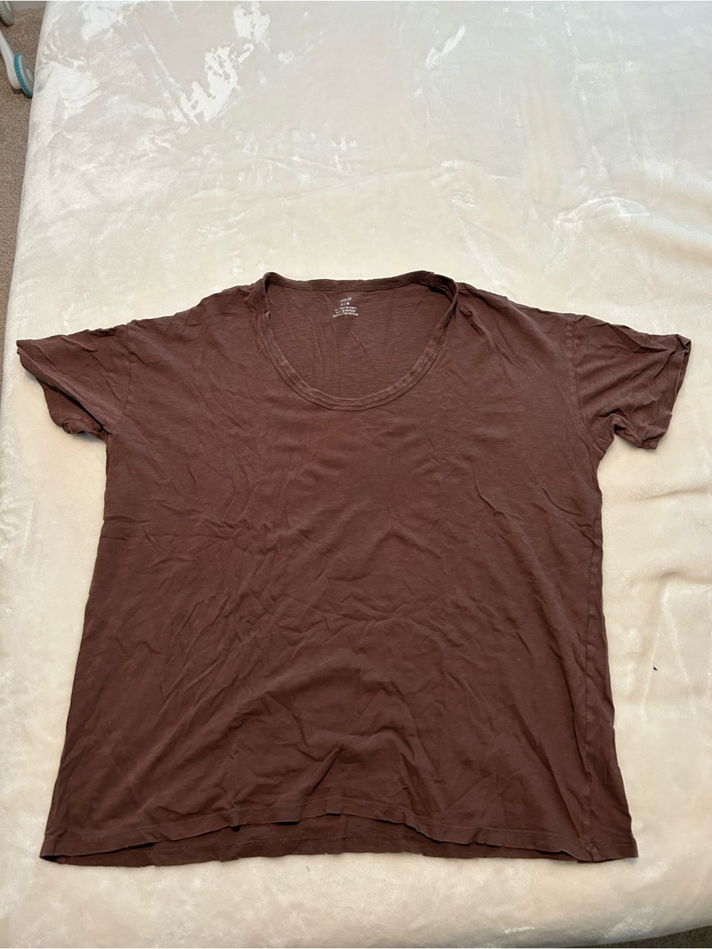 aerie Women's Brown Short-Sleeve Scoop Neck Tee